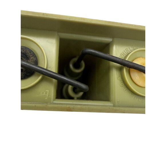 Vintage 1950s Whirley Push Button Salt Pepper Shaker Avocado Green MCM - Picture 7 of 7